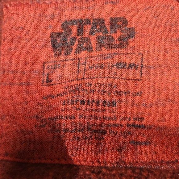 STAR WARS MENS POLY COTTON LIGHT HOODIE SIZE LARGE - Picture 4 of 5